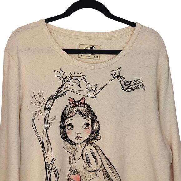 Disney Art of Snow-White 100% Cotton Graphic Pullover Sweatshirt EUC Size 2XL - Picture 5 of 11